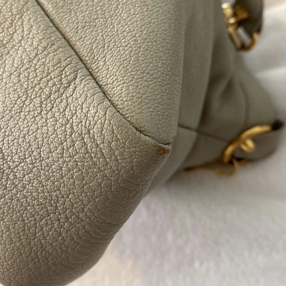 Balenciaga Gray Satchel with Gold Accents
